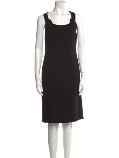 Pre-owned Bill Blass Vintage Midi Length Dress In Black
