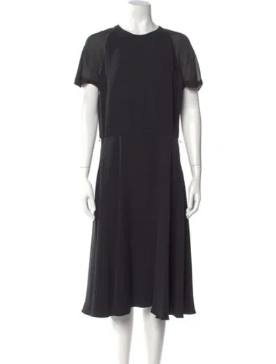 Pre-owned Bill Blass Vintage Midi Length Dress In Black