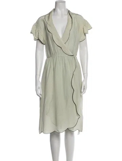 Pre-owned Bill Blass Vintage Midi Length Dress In Green