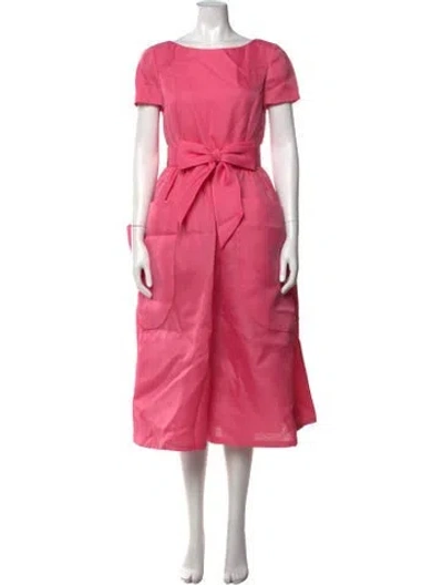 Pre-owned Bill Blass Vintage Midi Length Dress In Pink