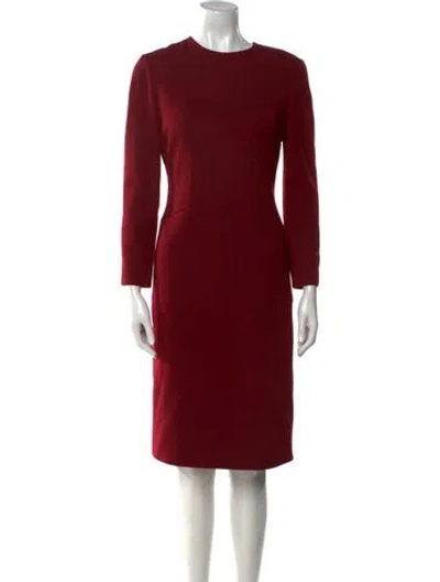 Pre-owned Bill Blass Vintage Midi Length Dress In Red