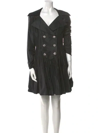 Pre-owned Bill Blass Vintage Mini Dress In Black