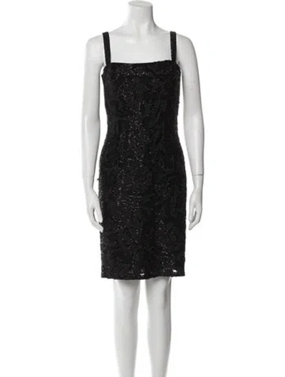 Pre-owned Bill Blass Vintage Mini Dress In Black