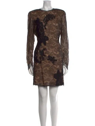 Pre-owned Bill Blass Vintage Mini Dress In Black