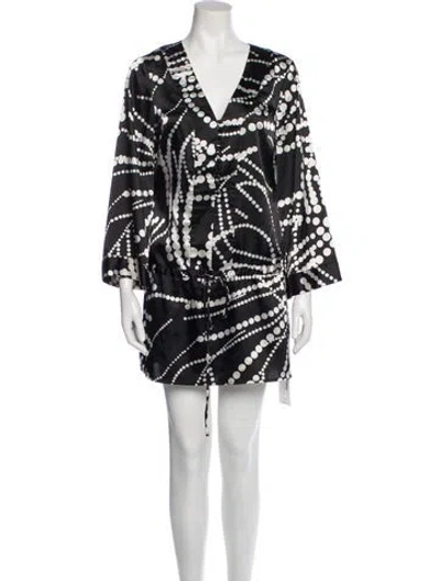 Pre-owned Bill Blass Vintage Mini Dress In Black
