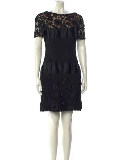Pre-owned Bill Blass Vintage Mini Dress In Black