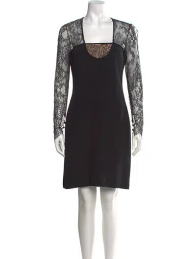 Pre-owned Bill Blass Vintage Mini Dress In Black