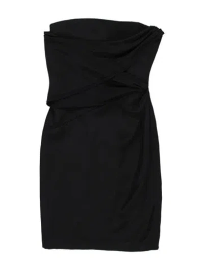Pre-owned Bill Blass Vintage Mini Dress In Black