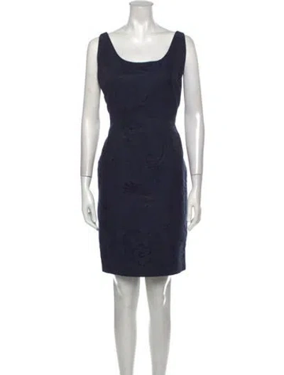 Pre-owned Bill Blass Vintage Mini Dress In Blue