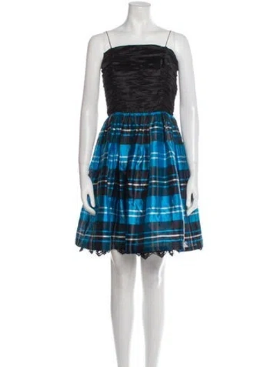 Pre-owned Bill Blass Vintage Mini Dress In Blue