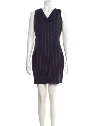Pre-owned Bill Blass Vintage Mini Dress In Blue