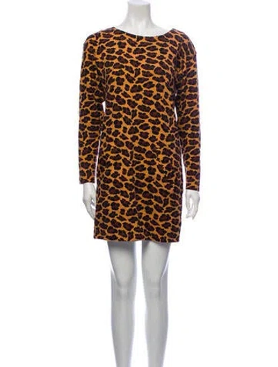 Pre-owned Bill Blass Vintage Mini Dress In Brown