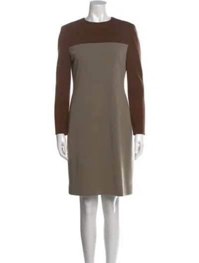 Pre-owned Bill Blass Vintage Mini Dress In Brown