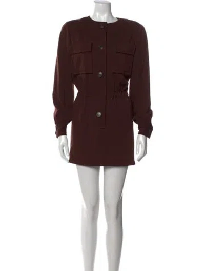 Pre-owned Bill Blass Vintage Mini Dress In Brown
