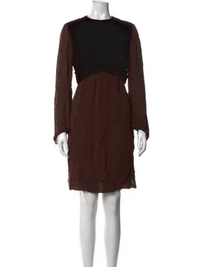 Pre-owned Bill Blass Vintage Mini Dress In Brown
