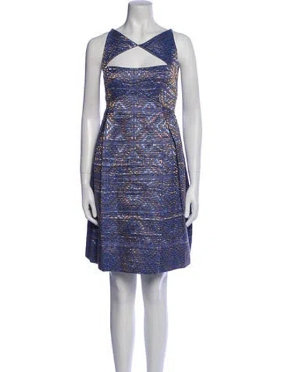 Pre-owned Bill Blass Vintage Mini Dress In Multi