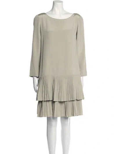 Pre-owned Bill Blass Vintage Mini Dress In Neutral