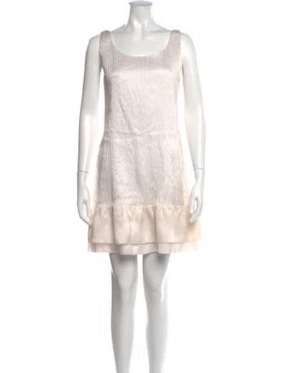 Pre-owned Bill Blass Vintage Mini Dress In Neutrals