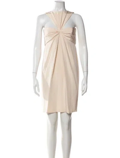 Pre-owned Bill Blass Vintage Mini Dress In Neutrals