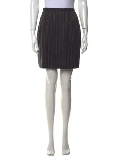 Pre-owned Bill Blass Vintage Mini Skirt In Black