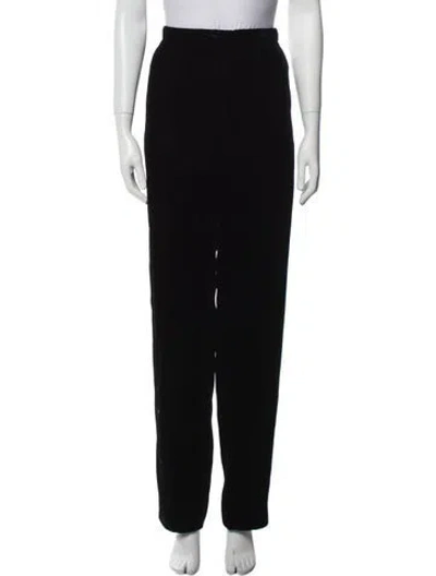 Pre-owned Bill Blass Vintage Straight Leg Pants In Black