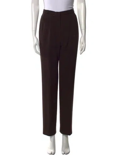 Pre-owned Bill Blass Vintage Straight Leg Pants In Brown