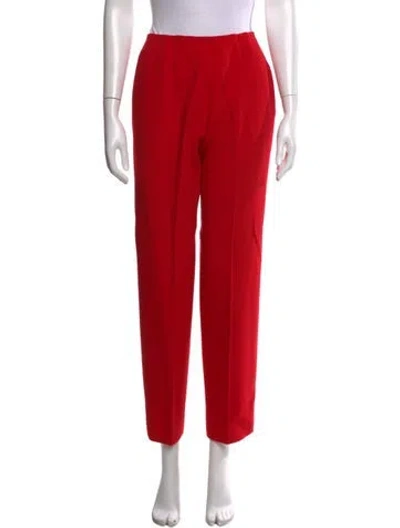 Pre-owned Bill Blass Vintage Straight Leg Pants In Red