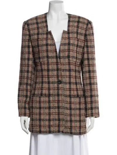 Pre-owned Bill Blass Vintage Tweed Evening Jacket In Neutral