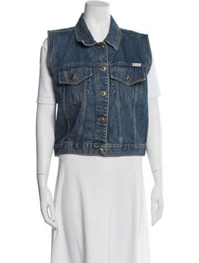 Pre-owned Bill Blass Vintage Vest In Blue