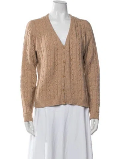 Pre-owned Bill Blass V-neck Sweater In Neutral
