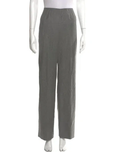 Pre-owned Bill Blass Wide Leg Pants In Gray
