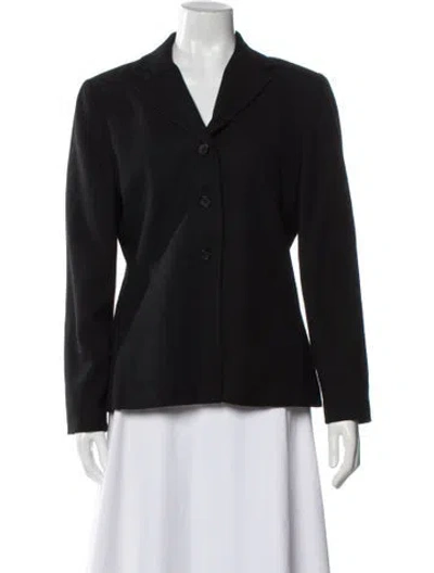 Pre-owned Bill Blass Wool Blazer In Black