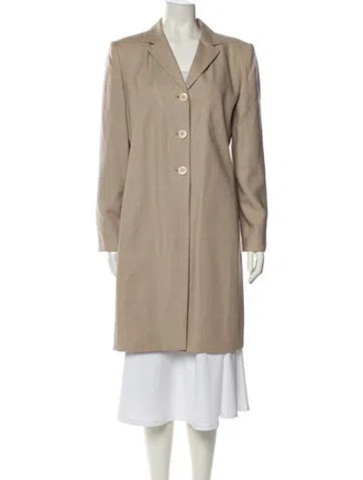 Pre-owned Bill Blass Wool Blazer In Neutral