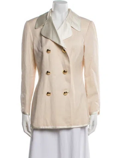 Pre-owned Bill Blass Wool Blazer In Neutral