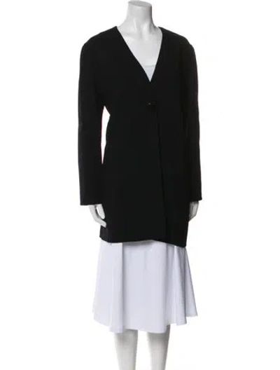 Pre-owned Bill Blass Wool Coat In Black