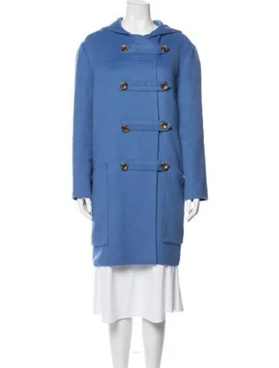 Pre-owned Bill Blass Wool Coat In Blue