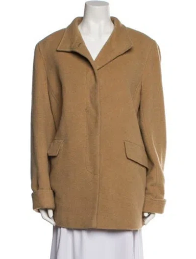 Pre-owned Bill Blass Wool Coat In Neutral