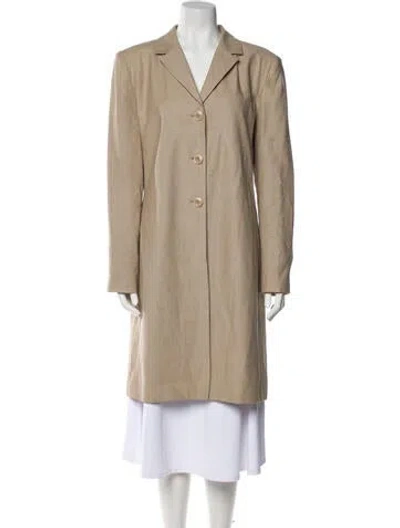 Pre-owned Bill Blass Wool Coat In Neutral