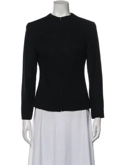Pre-owned Bill Blass Wool Evening Jacket In Black