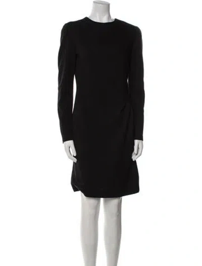 Pre-owned Bill Blass Wool Knee-length Dress In Black