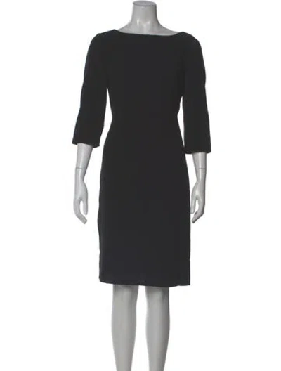 Pre-owned Bill Blass Wool Knee-length Dress In Gray