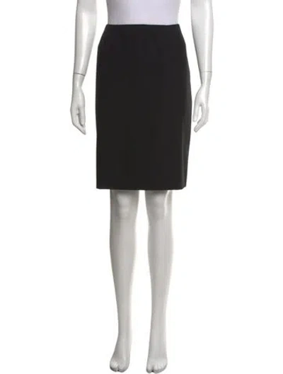Pre-owned Bill Blass Wool Knee-length Skirt In Black