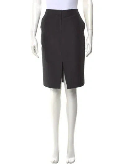 Pre-owned Bill Blass Wool Knee-length Skirt In Gray