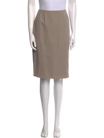 Pre-owned Bill Blass Wool Knee-length Skirt In Neutral