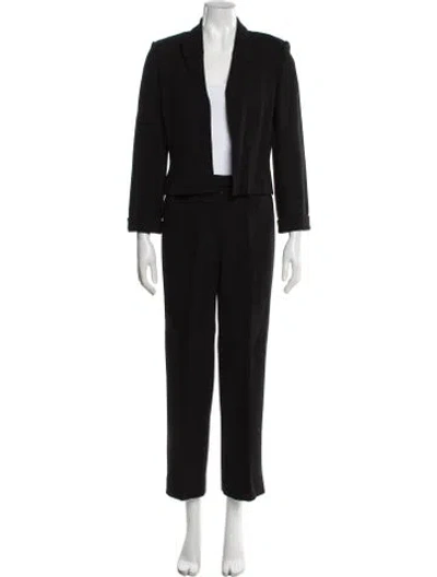 Pre-owned Bill Blass Wool Pantsuit In Black