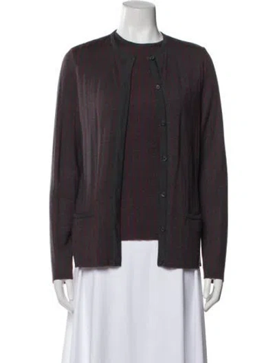 Pre-owned Bill Blass Wool Pantsuit In Gray