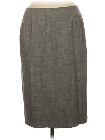 Pre-owned Bill Blass Wool Skirt In Gray