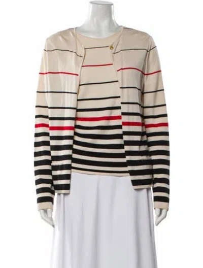 Pre-owned Bill Blass Wool Striped Set In Neutral