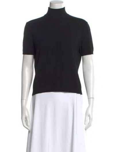 Pre-owned Bill Blass Wool Turtleneck Sweater In Black