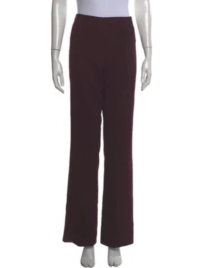 Pre-owned Bill Blass Wool Wide Leg Pants In Purple